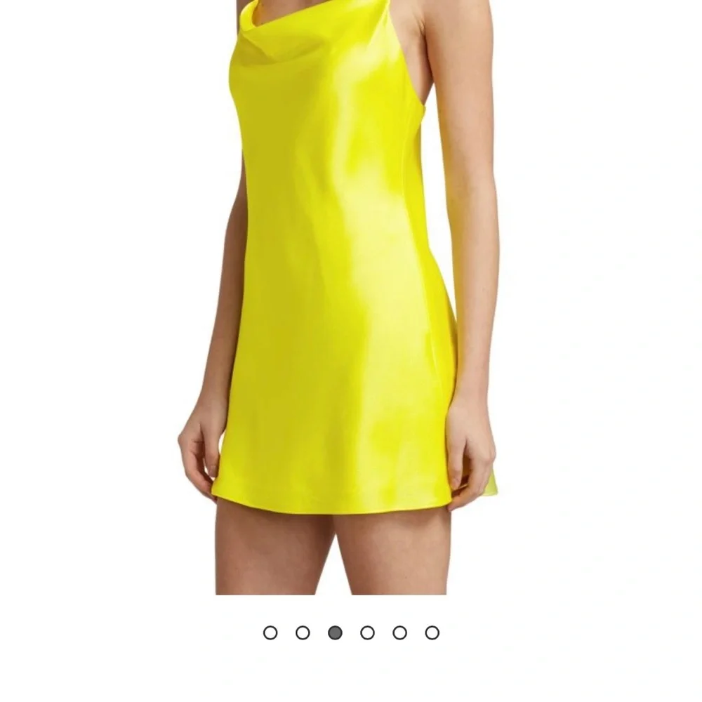 Alice + Olivia Yellow Cowl Neck Mini Dress - Picture 2 of 5